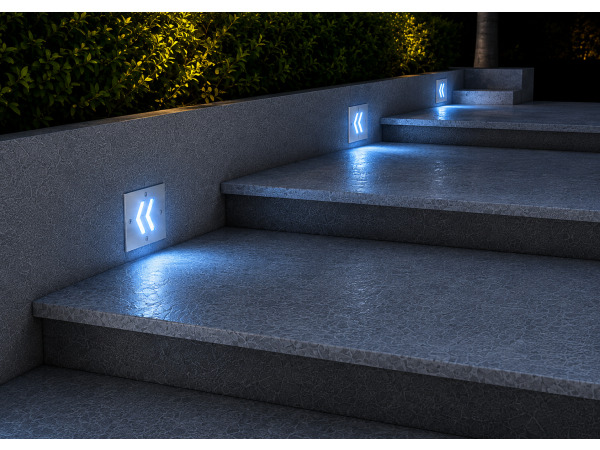6x 6 x LED Trapverlichting 3W – Blauw – IP54 – ONIKS – foto 3 – kavel bij XL Auctions