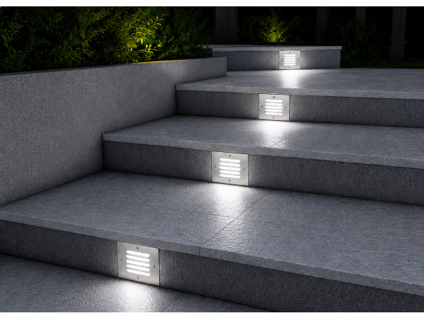 6x 6 x LED Trapverlichting 3W – 6400K Koud Wit – IP54 – AKIK – foto 3 – kavel bij XL Auctions