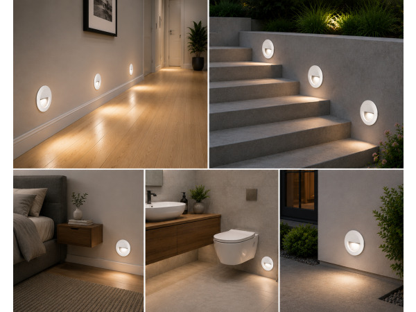 10x 10 x LED Trapverlichting 3W – 3000K – Rond – Wit – ICON-R – foto 3 – kavel bij XL Auctions