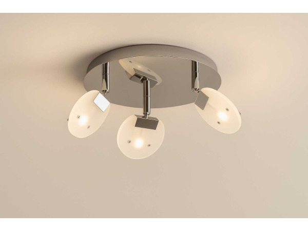 6x 6 x LED Plafondlamp – 3 Spots – 3 x 5W – 4000K – HL7160L – foto 2 – kavel bij XL Auctions