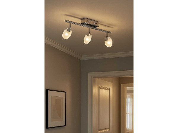 6x 6 x LED Plafondlamp – 3 Spots – 3 x 5W – 4000K – HL7163L – foto 2 – kavel bij XL Auctions