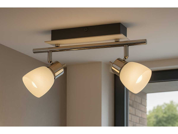 8x 8 x LED Plafondlamp – 2 Spots – 2 x 4W – 4000K – HL7192L – kavel bij XL Auctions