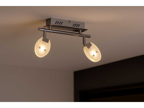 8x 8 x LED Plafondlamp – 2 Spots – 2 x 5W – 4000K – HL7162L – kavel bij XL Auctions