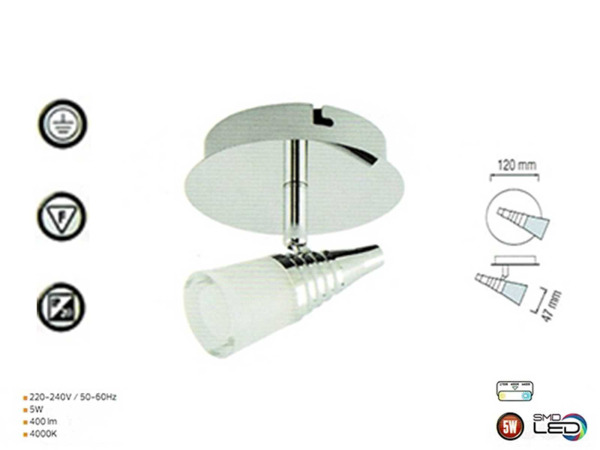 10x 10 x LED Plafondspot 5W – 4000K Neutraal Wit – Zilver – DI02 – foto 2 – kavel bij XL Auctions