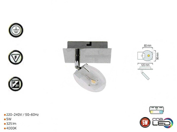 10x 10 x LED Plafondspot 5W – 4000K – Zilver – HL7161L – foto 4 – kavel bij XL Auctions