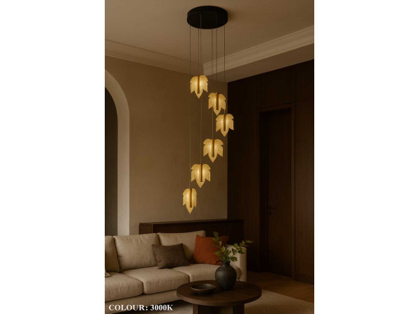 Design LED Hanglamp – 3000K – In Hoogte Verstelbaar – B063/6 – foto 2 – kavel bij XL Auctions