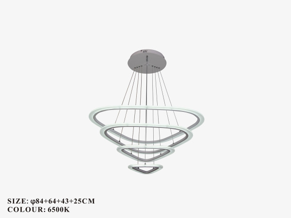 LED Kroonluchter – 3 Kleuren – Dimbaar – P7068/4 – foto 3 – kavel bij XL Auctions