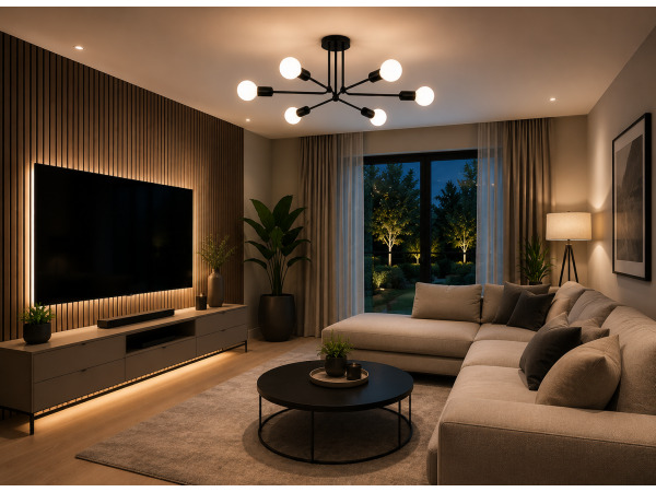 LED Hanglamp Max 18W – 6x E27 – Zwart – LORENZO-6 – kavel bij XL Auctions