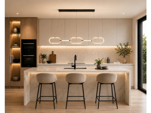 Design LED Hanglamp 36W – 4000K – Rosé Goud – EMPIRE-36 – kavel bij XL Auctions