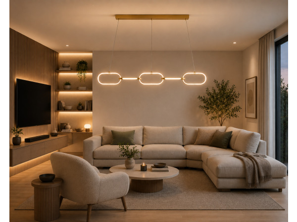 Design LED Hanglamp 36W – 4000K – Rosé Goud – EMPIRE-36 – foto 3 – kavel bij XL Auctions