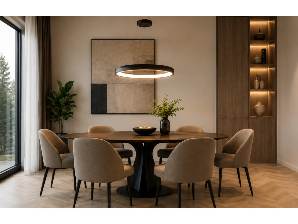 LED Ring Hanglamp 30W – 4000K – Zwart – IP20 – ESSENCE-30 – foto 3 – kavel bij XL Auctions