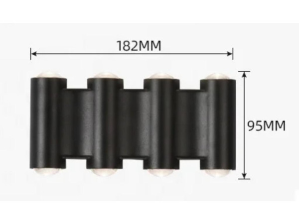 8x 8 x Tweezijdige LED Wandlamp – 8W – 3500K – IP54 – SW-47-4 – foto 2 – kavel bij XL Auctions
