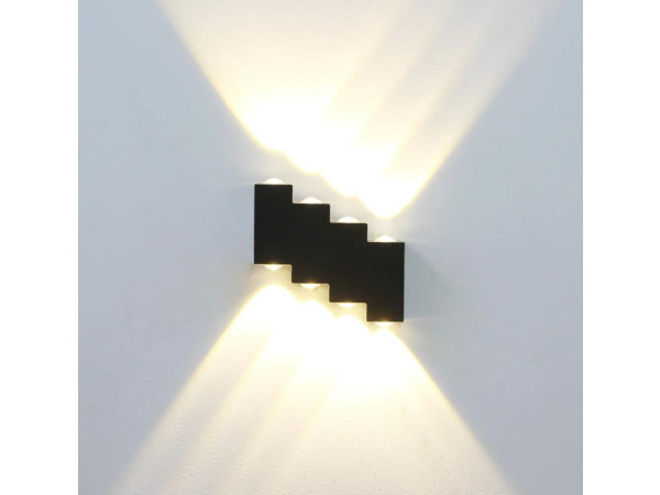 8x 8 x Tweezijdige LED Wandlamp – 8W – 3500K – IP54 – SW-45-4 – kavel bij XL Auctions
