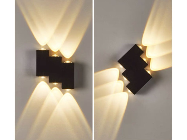 8x 8 x Tweezijdige LED Wandlamp – 6W – 3500K – IP54 – SW-45-3 – foto 2 – kavel bij XL Auctions