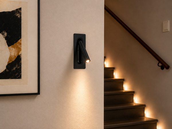 4x 4 x LED Wandlamp 3W – 4200K – Zwart – IP20 – BELEK – foto 3 – kavel bij XL Auctions