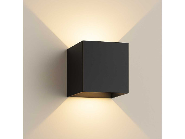 20x 20 x Wandlamp – Tweezijdige LED – Kubus – 2 x 5W – Zwart – foto 3 – kavel bij XL Auctions