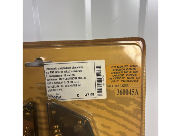 TNT SKY WALK 360045A Treeplank Sierplaatset met Blauwe LED – foto 5 – kavel bij XL Auctions