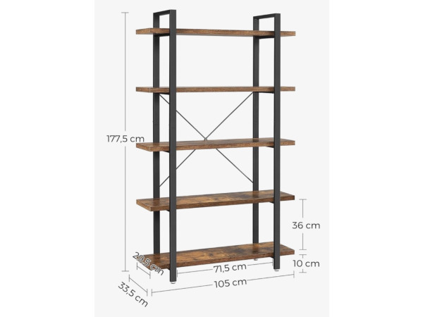 Hoppa Boekenkast 5 Planken - Retourartikel – foto 4 – kavel bij XL Auctions
