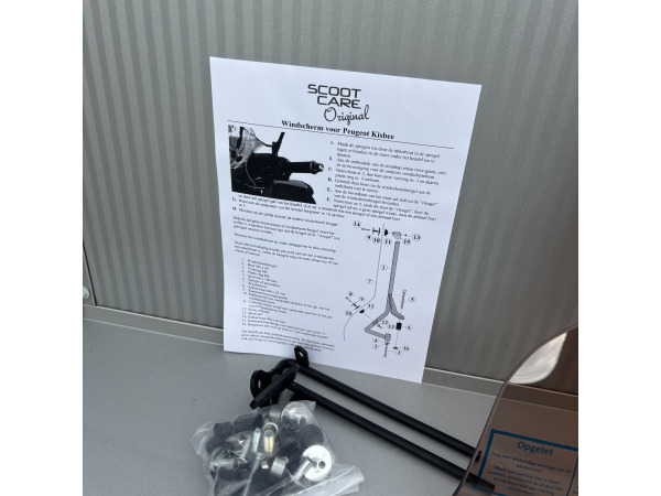 Peugeot Kisbee Windscherm Hoog Smoke Scoot Care + Bevestigin – foto 7 – kavel bij XL Auctions
