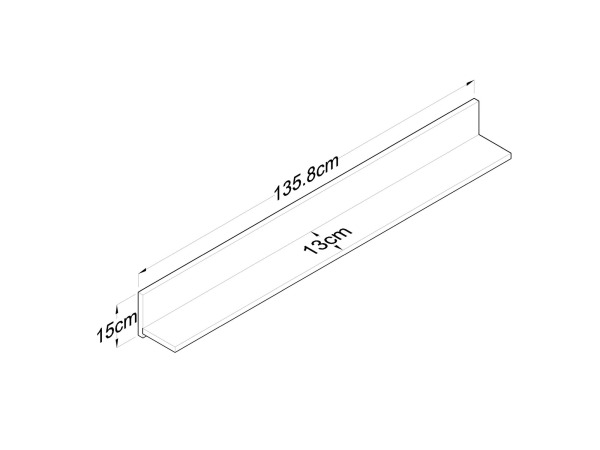Asir E5-226 Wandplank Bruin 136 cm – Retour – foto 3 – kavel bij XL Auctions