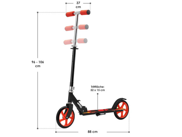 Inklapbare Step / Scooter - Fire - XXL Wielen – foto 7 – kavel bij XL Auctions