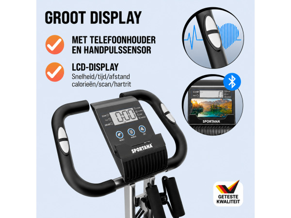 Opvouwbare hometrainer Eagle 3 met pulssensoren – foto 3 – kavel bij XL Auctions