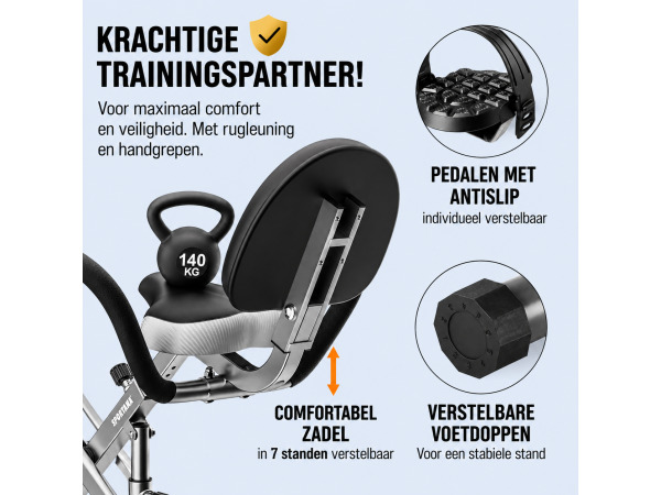Hometrainer Eagle 4 met pulssensoren en app – foto 5 – kavel bij XL Auctions