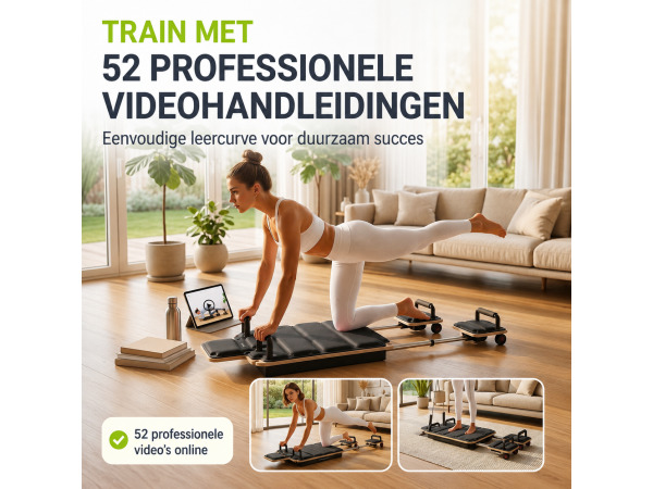 Pilates Reformer Board Movea - opvouwbaar - Zwart – foto 3 – kavel bij XL Auctions