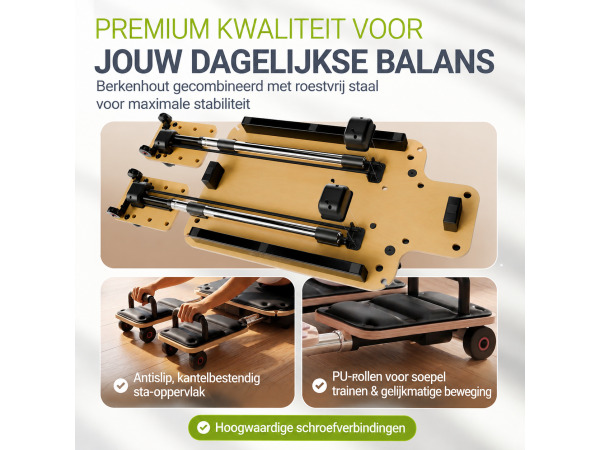 Pilates Reformer Board Movea - opvouwbaar - Zwart – foto 5 – kavel bij XL Auctions