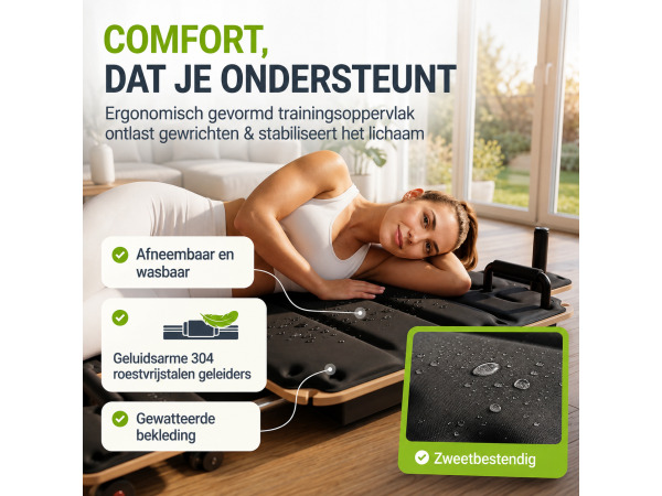 Pilates Reformer Board Movea - opvouwbaar - Rosa – foto 3 – kavel bij XL Auctions