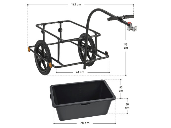 Fietskar / aanhangwagen - 90 liter – foto 2 – kavel bij XL Auctions