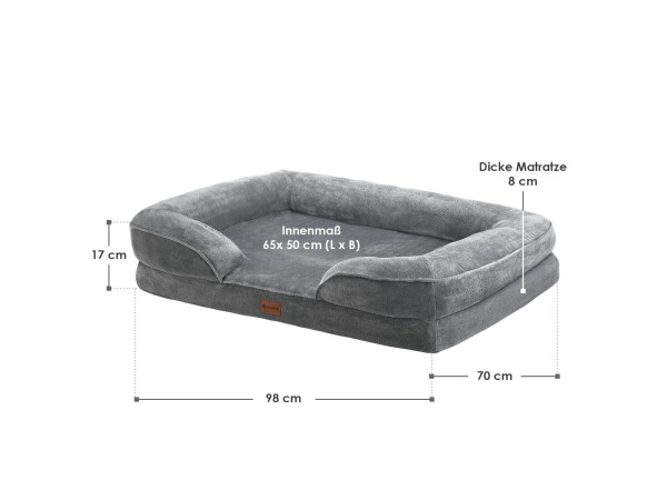 Honden / kattenmand Sheena L 98 x 70 cm grijs – foto 2 – kavel bij XL Auctions