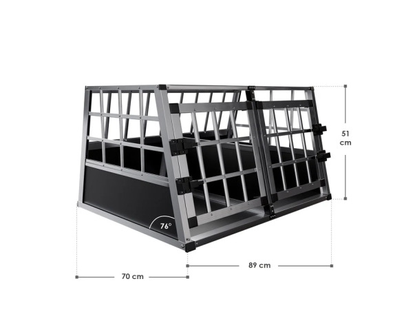 Hondentransportbox aluminium L/X 89 x 70 x 51 cm – foto 3 – kavel bij XL Auctions