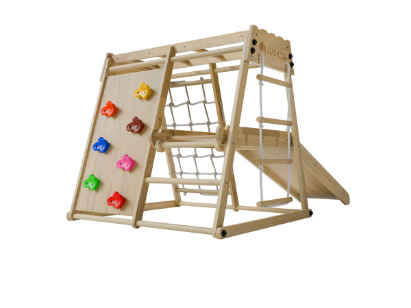 Minispeeltoestel voor kinderen - Met glijbaan - Naturel – foto 5 – kavel bij XL Auctions
