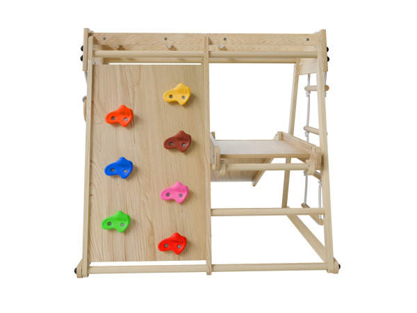 Minispeeltoestel voor kinderen - Met glijbaan - Naturel – foto 6 – kavel bij XL Auctions