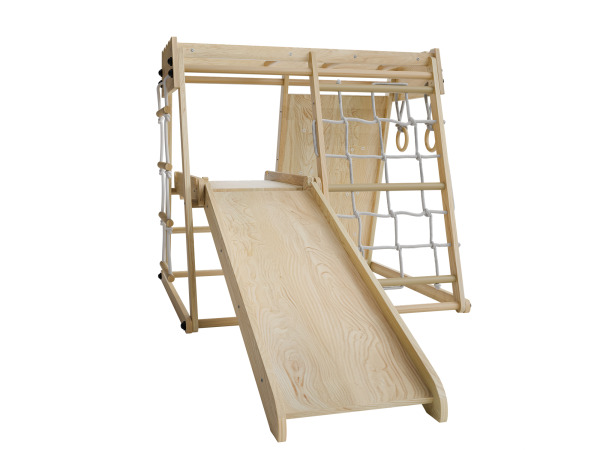 Minispeeltoestel voor kinderen - Met glijbaan - Naturel – foto 7 – kavel bij XL Auctions