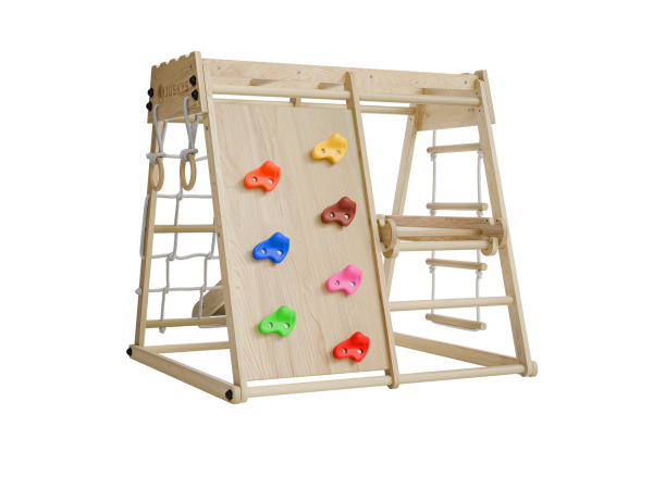 Minispeeltoestel voor kinderen - Met glijbaan - Naturel – foto 10 – kavel bij XL Auctions