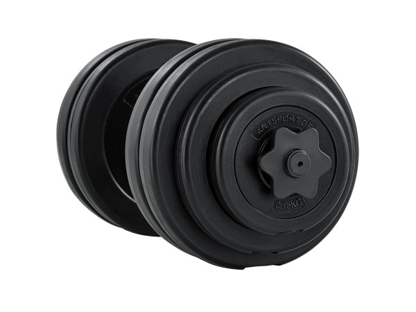Dumbbellset - Totaal 30kg - 2 stuks - Zwart – foto 5 – kavel bij XL Auctions