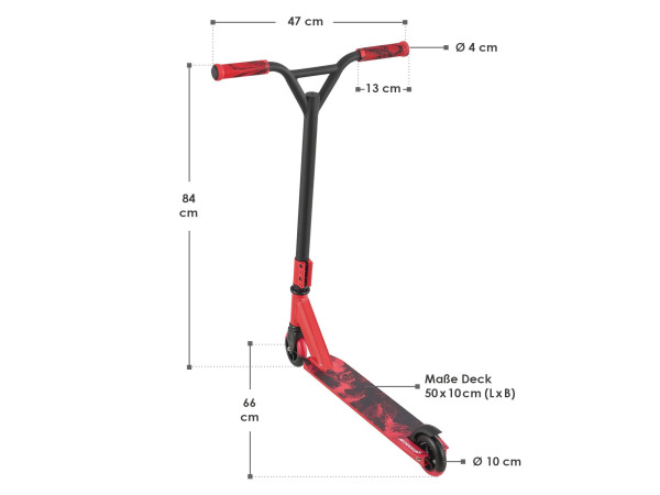 Stuntstep Rood Rook in Rood Zwart – foto 3 – kavel bij XL Auctions