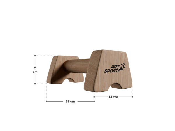 Houten opdrukstangen - M - 23x14x9 cm – foto 3 – kavel bij XL Auctions