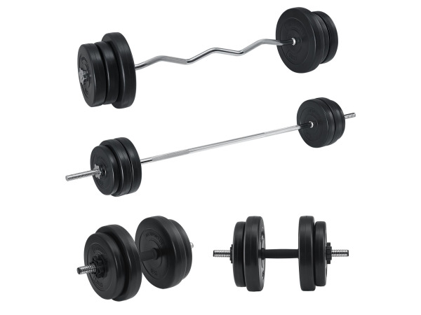 Halterset 3 in 1 / 60kg halterstang – foto 2 – kavel bij XL Auctions