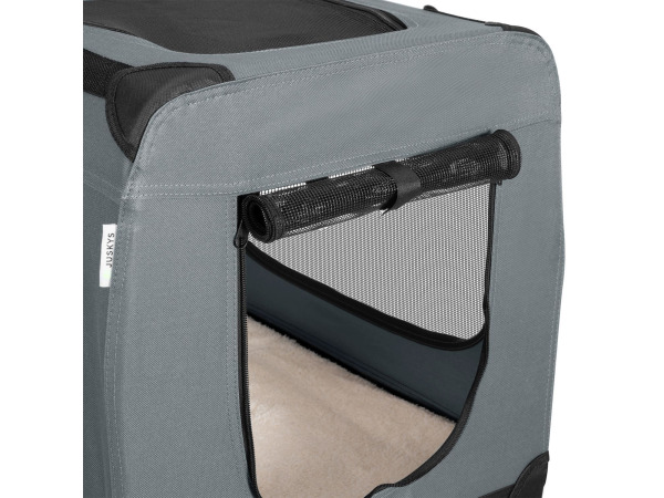 Hondentransportbox XL opvouwbaar 81 x 56 x 58 cm grijs – foto 9 – kavel bij XL Auctions
