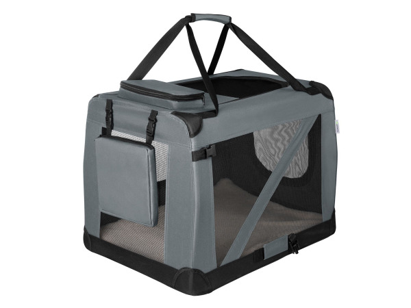Hondentransportbox S opvouwbaar 34 x 50 x 36 cm grijs – foto 2 – kavel bij XL Auctions