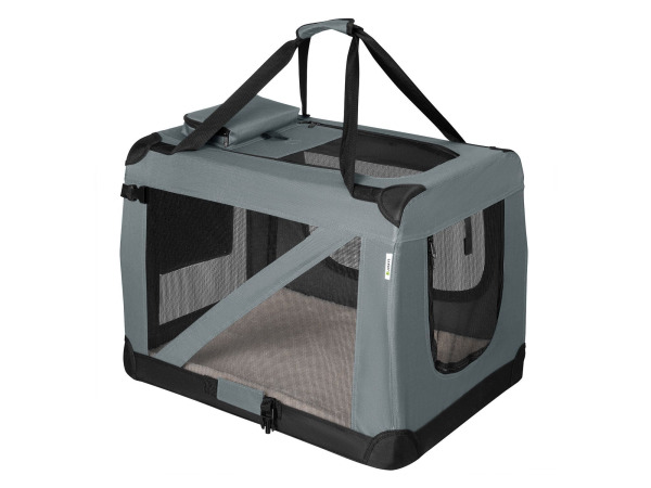 Hondentransportbox S opvouwbaar 34 x 50 x 36 cm grijs – foto 4 – kavel bij XL Auctions