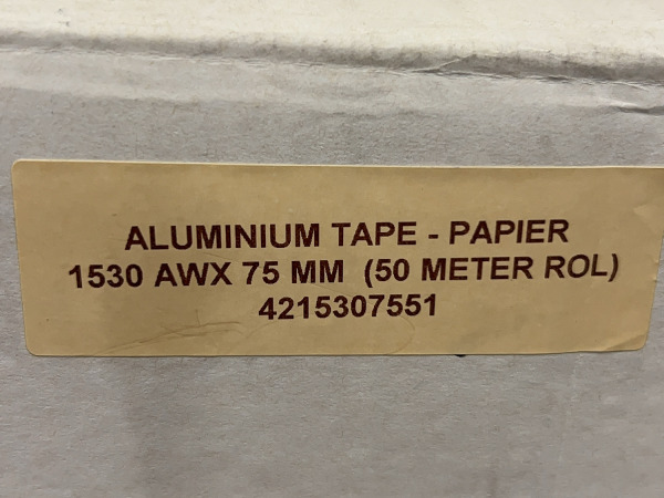 5x Coroplast aluminium tape - papier (75mm × 50m) 15304 AWX – foto 4 – kavel bij XL Auctions