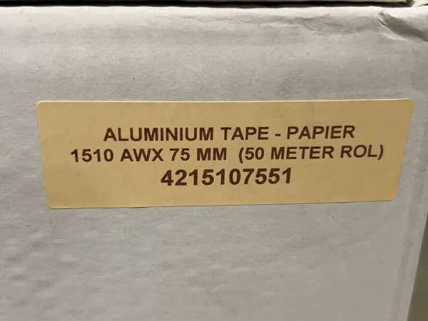 10x Coroplast aluminium tape (75mm × 50m) 1510 AWX – foto 4 – kavel bij XL Auctions