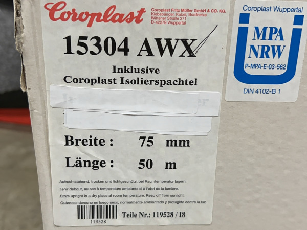 5x Coroplast aluminium tape - papier (75mm × 50m) 15304 AWX – foto 5 – kavel bij XL Auctions