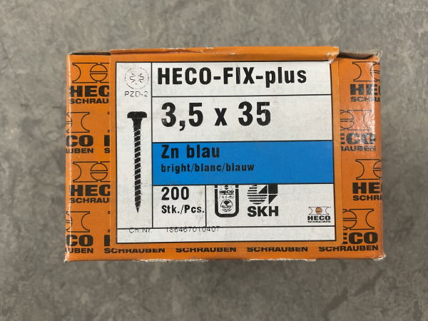 10x Heco spaanplaatschroef ø3,5x35mm 200-pack FIX plus – foto 3 – kavel bij XL Auctions