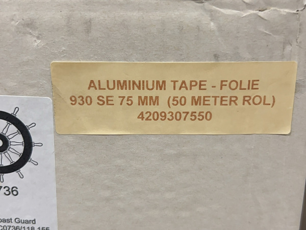 5x Coroplast aluminium tape - folie (75mm × 50m) 930 ALU SE – foto 5 – kavel bij XL Auctions