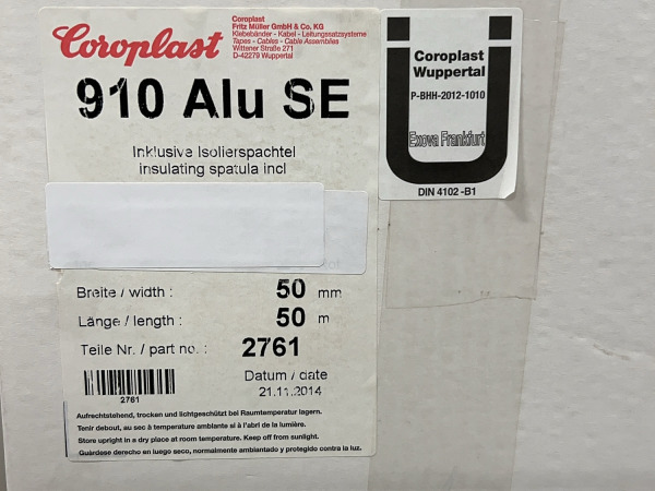6x Coroplast aluminium tape - folie (50mm × 50m) 910 ALU SE – foto 4 – kavel bij XL Auctions